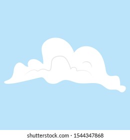 Cute cloud on light blue background vector illustartion hand draw desing 