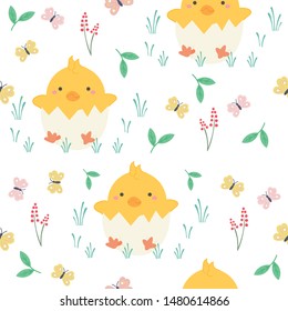 cute cloud , Rainbow ,sun Seamless Pattern. background for kids.