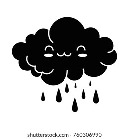cute cloud rainy kawaii character