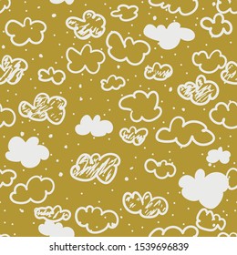 Cute Cloud Seamless Pattern Vector background