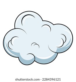 cute cloud shape illustration graphic