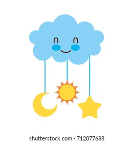 cute cloud and star moon sun baby shower decoration