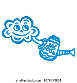 Cute cloud. Vector illustration