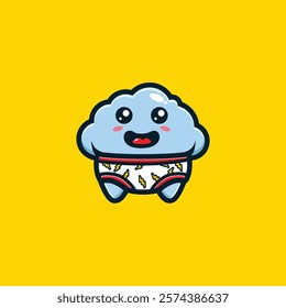 cute cloud wearing thunder wear