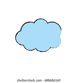 cute cloud weather design icon