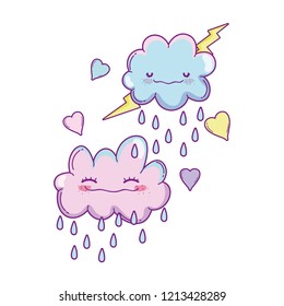 Cute clouds cartoon