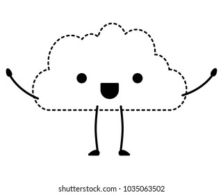 cute clouds kawaii characters