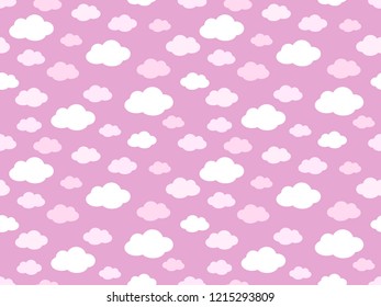 Cute Clouds Pattern. Endless Vector. Cute Clouds Pattern. Endless Vector.