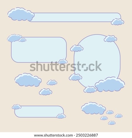 Cute Cloud-shaped Speech Bubble Sticker Collection