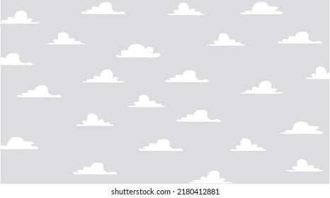 Cute cloudy grey background in vector can be used as wallpaper, for clothes print, in web design, banners etc.