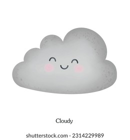 dibujo de dibujos animados sobre nubes