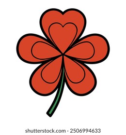 cute clover vector logo colorful