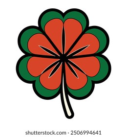 cute clover vector logo colorful