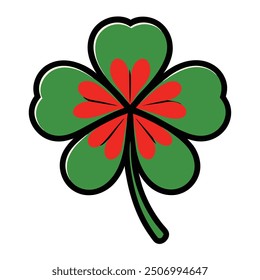 cute clover vector logo colorful