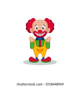 Cute clown April fool's day mascot