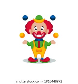 Cute clown April fool's day mascot