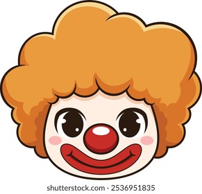 Niedliche Clown Gesicht Vektorgrafik