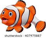 Cute clown fish cartoon