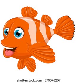 Cute clown fish cartoon