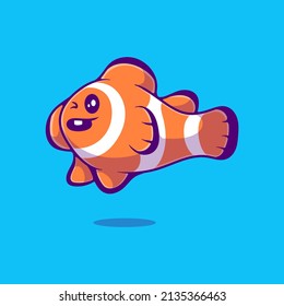 ilustración de peces payasos lindo adecuada para pegatinas de mascota y diseño de camisetas