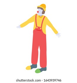 Cute clown icon. Isometric of cute clown vector icon for web design isolated on white background