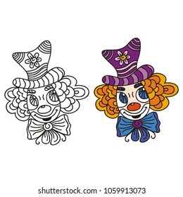 Cute clown. Vector illustration