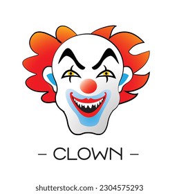 Ilustración aislada del vector de payaso suave  