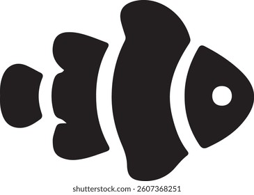 Cute Clownfish Clip Art Isolated on White 
