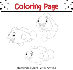 Netter Clownfisch verschiedene Pose Färbung Seite