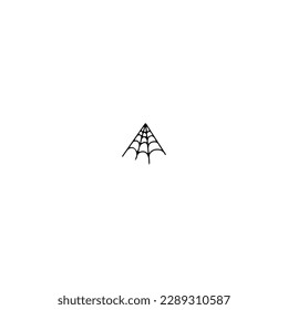 cute cobweb doodle illustration vector