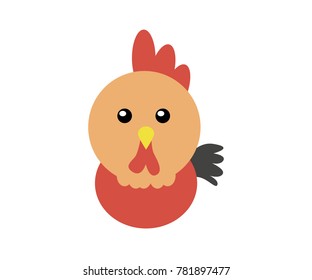 cute cock head design