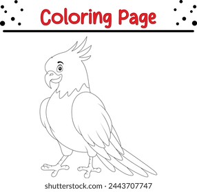 cute cockatiel bird Coloring page