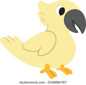 Cute Cockatoo Bord Vector Illustration Stock