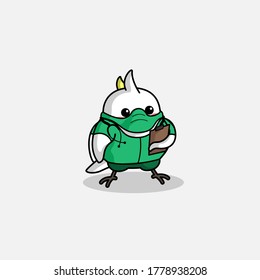 Cute Cockatoo illustration on lifestyle