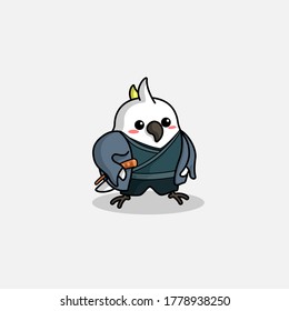 Cute Cockatoo illustration on lifestyle