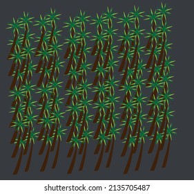 Diseño artístico de los cocoteros