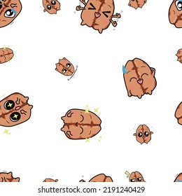 Cute coffee beans seamless pattern, for wallpaper and various other media