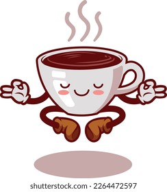 Cute coffee cartoon character design