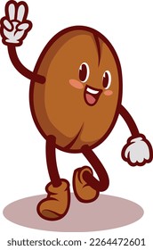 Cute coffee cartoon character design