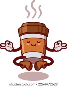 Cute coffee cartoon character design