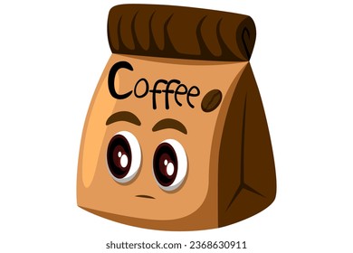Cute Coffee Character Design Illustration