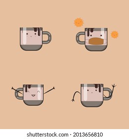 Cute Coffee Cup Emotions Pack