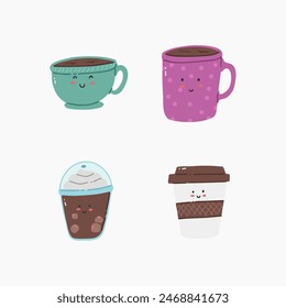 Cute coffee cup hand drawn vector illustration