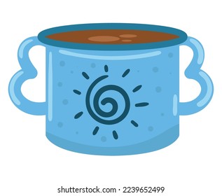 süße Kaffeetasse Symbol einzeln auf einer Ebene