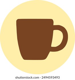 lindo logotipo de la taza de café en forma de círculo