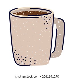 cute coffee cup over white