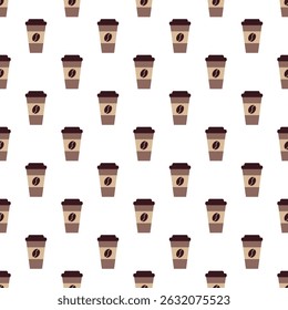 cute coffee cup seamless pattern