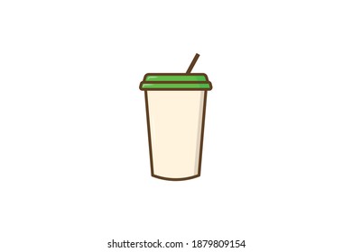 Diseño de iconos de bebida de café mate