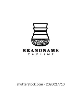 cute coffee element logo icon design vector modern vector simple