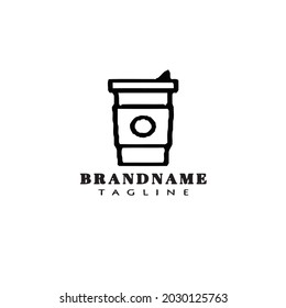 cute coffee element logo icon vector modern vector illustration